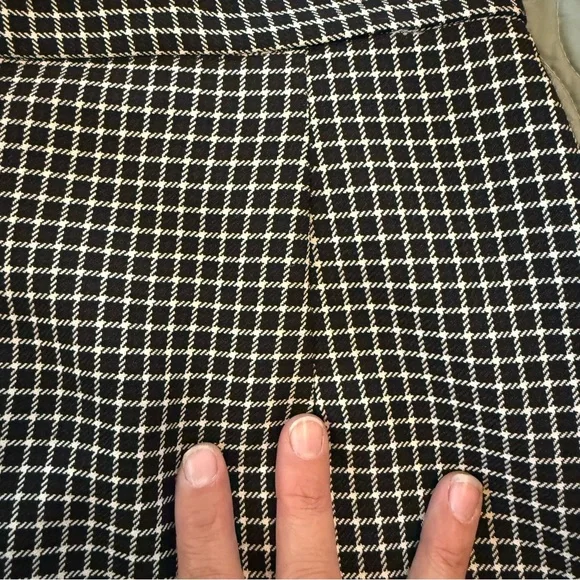 Vintage 90s Ann Taylor LOFT Black and White Checkered Skirt Size 8 Made In USA - Picture 7 of 9